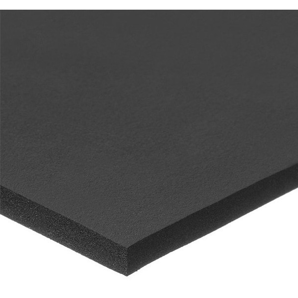 Foam Sheet, Water-Resistant Closed Cell, 12 in W, 12 in L, 1/8 in Thick, Black