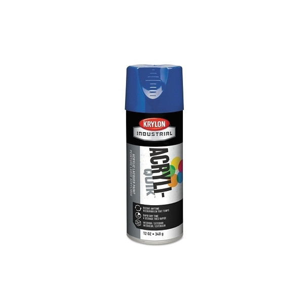 Interior/Exterior Industrial Maintenance Paint, 12 oz Aerosol Can, True Blue Pack of 6