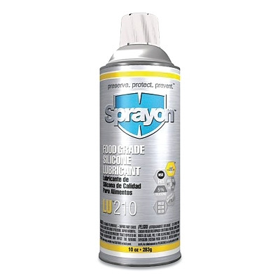 LU™210 Food Grade Silicone Lubricant, 10 oz, Aerosol Can Pack of 12