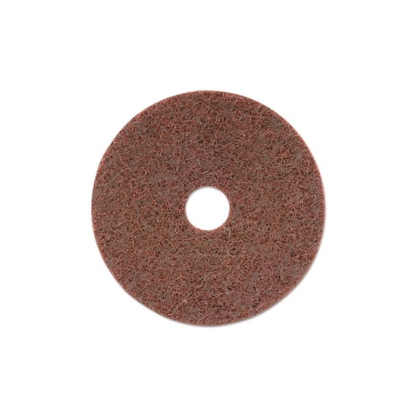 Finishing Disc, Hook-and-Loop with Arbor Hole, 4-1/2 in dia, 12,000 RPM, Tan Pack of 10