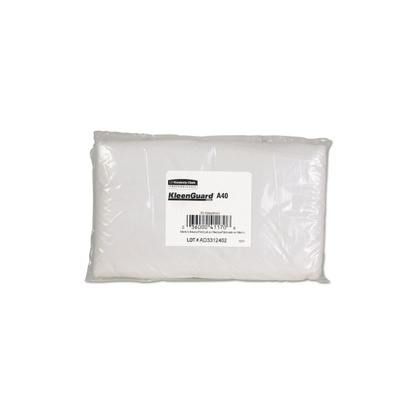 A40 Liquid and Particle Protection Sleeve Protector, 18 in L, Elastic Bicep/Wrist Closures, One Size Fits Most, White Pack of 200