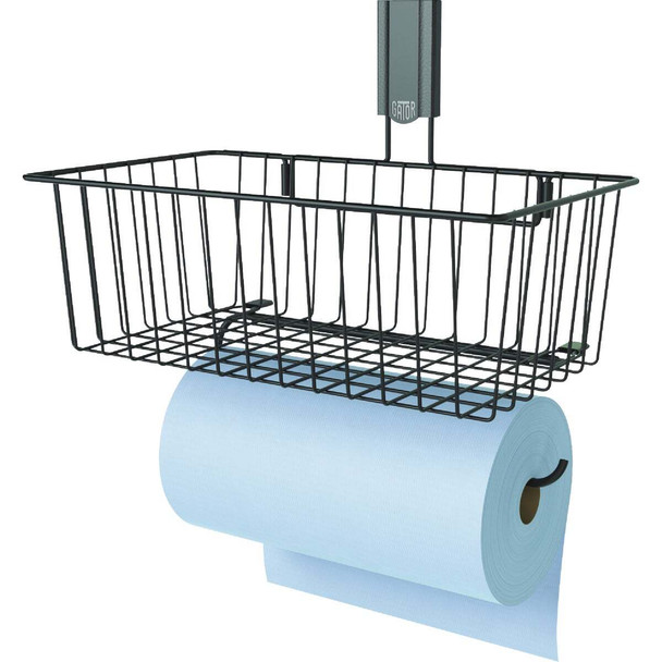 Gator Magnetics 14 In. Black Magnetic Basket With Towel Holder 300058
