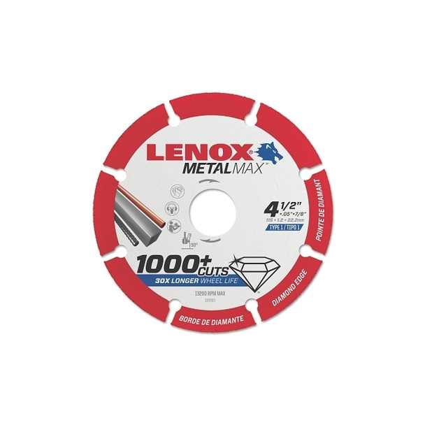 MetalMax Cut-Off Wheels, 2 in Dia, 3/8 in Arbor, 40/50 Grit, 30500 rpm, 5 Teeth Pack of 5