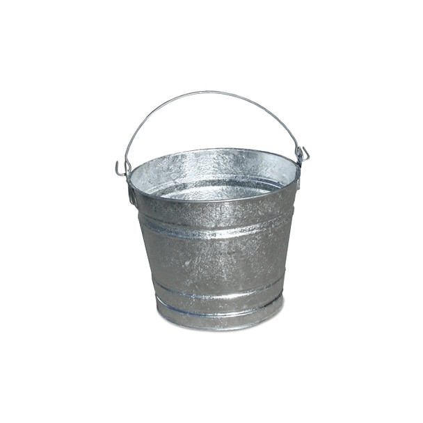 Hot-Dipped Galvanized Pail, 10 qt Pack of 12