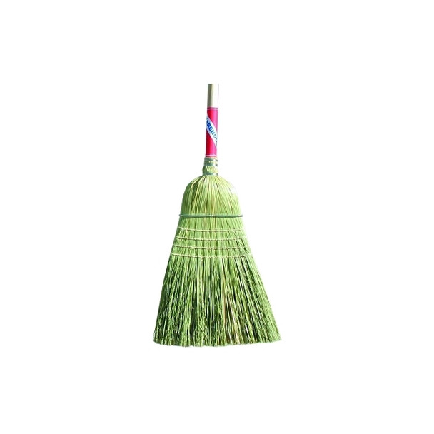 Heavy-Duty Contractor Brooms, 19 in Trim L, Broom Corn; Palmyra Stalk Pack of 6