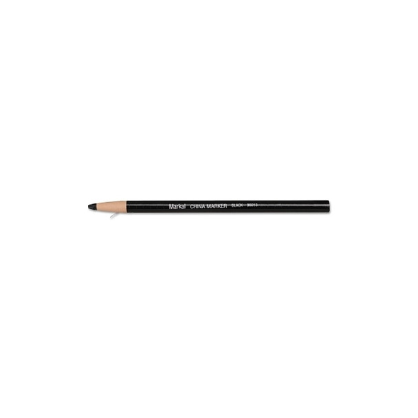 China Marker, Black, Paper-Wrapped Grease Penicel Pack of 12