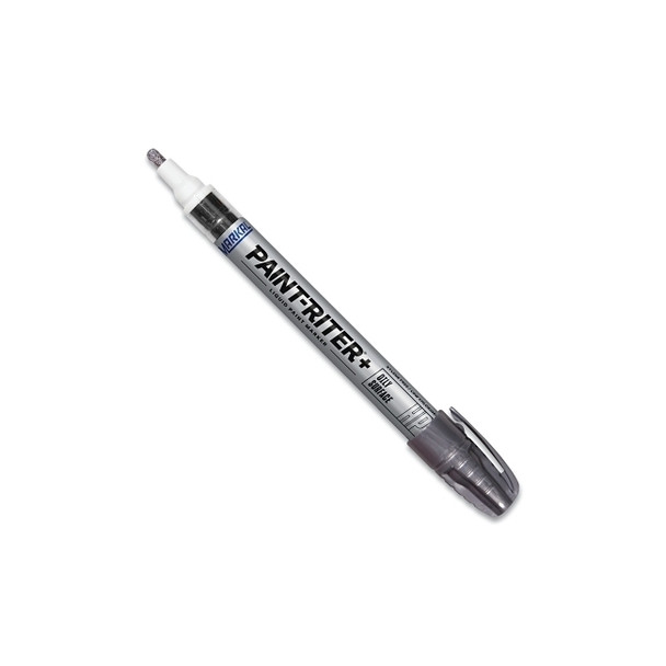 Paint-Riter®+ Oily Surface Paint Marker, Silver, 1/8 in Tip, Medium Pack of 12