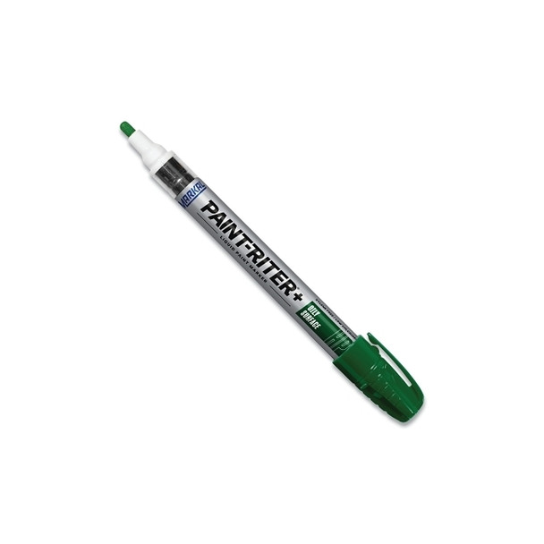 Paint-Riter®+ Oily Surface Paint Marker, Green, 1/8 in Tip, Medium Pack of 12