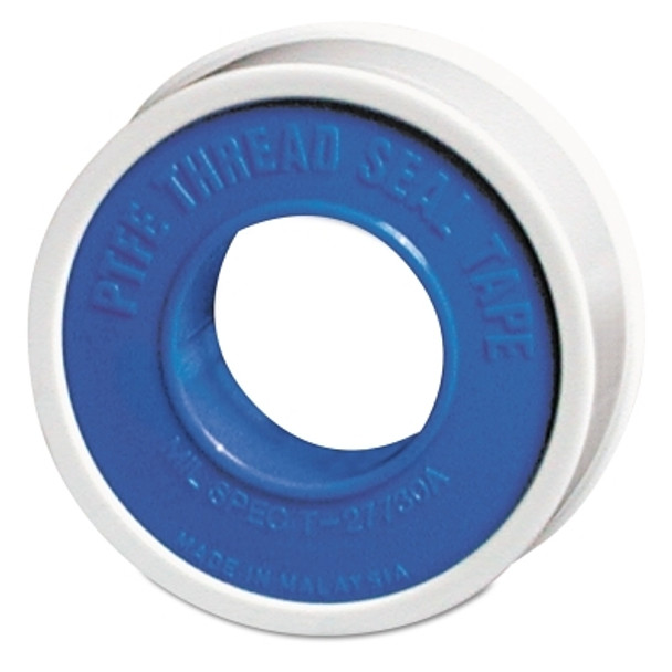 PTFE Pipe Thread Tape, 520 in L, 1/2 in W, 3 mil, White Pack of 144