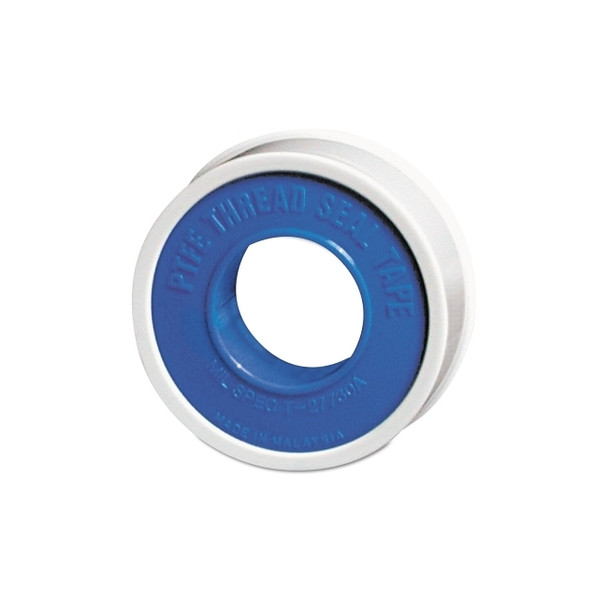 PTFE Pipe Thread Tape, 520 in L, 1/2 in W, 3 mil, White Pack of 144