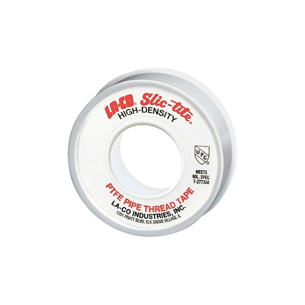 Slic-Tite® PTFE Thread Tape, 300 in L, 1/2 in W, 3 mil, White Pack of 12