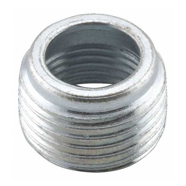 Raco IMC Bushing, 1-1/2 in x 1/2 in, Threaded, Steel, Zinc Plated, Gray 1148