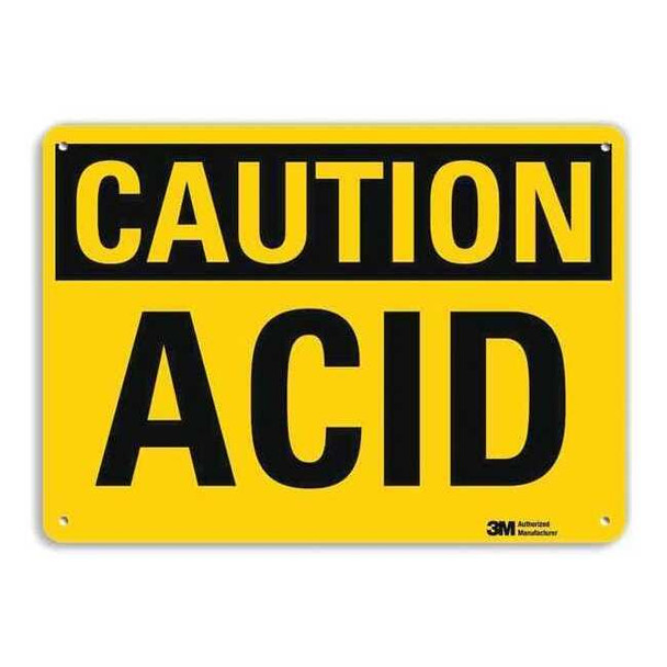 Caution Sign, 10 in H, 14 in W, Horizontal Rectangle, English, U4-1041-RA_14X10
