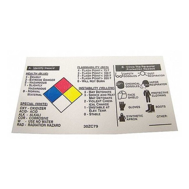 Badger Tag & Label Label, Polypropylene, 3 1/2 in W, 2 in H 109