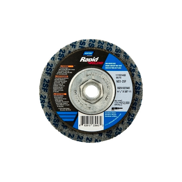 Rapid Finish™ Bear-Tex Unified Wheel, 4-1/2 x 5/8 in-11, Very Fine, Silicon Carbide, 12000 rpm Pack of 10