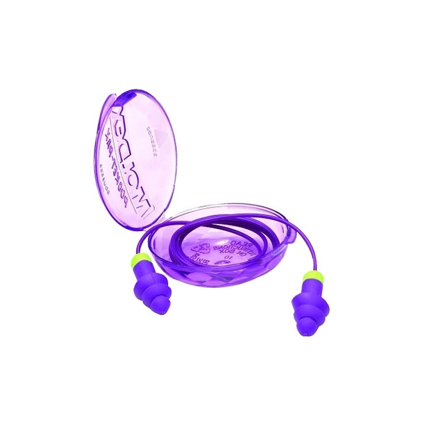 Rockets® Reusable Earplug, TPE, Cord, Reusable Pocket-Pak Storage Pack of 50