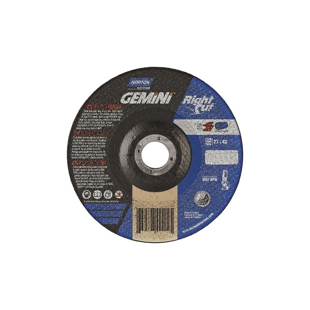 Gemini® RightCut™ Right Angle Cut-Off Wheel, Type 01/41, 4-1/2 in dia x 0.045 in Thick x 7/8 in Arbor, 25 EA/BOX Pack of 25