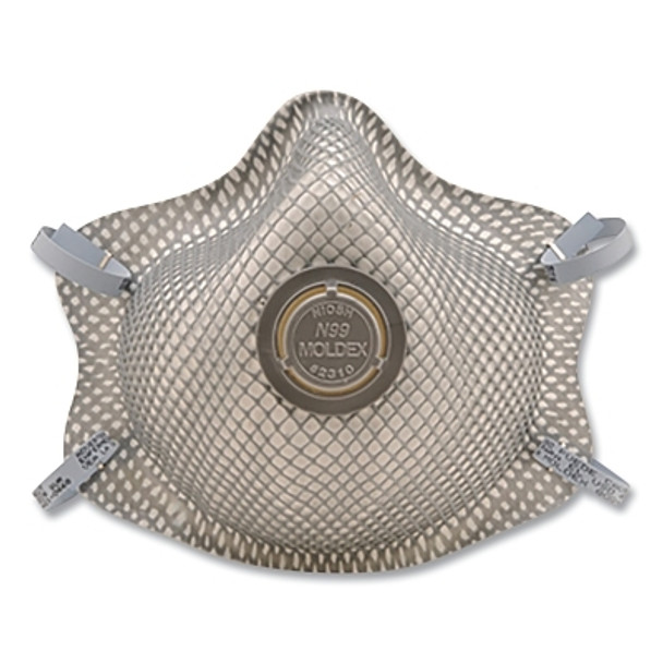 N99 Premium Particulate Respirator, Half Facepiece, 2-Strap, Medium/Large Pack of 10