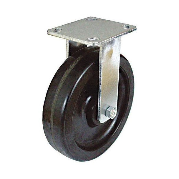 Manufacturer Varies Plate Caster,800 lb. Load,Black Wheel P21R-PH040R-16