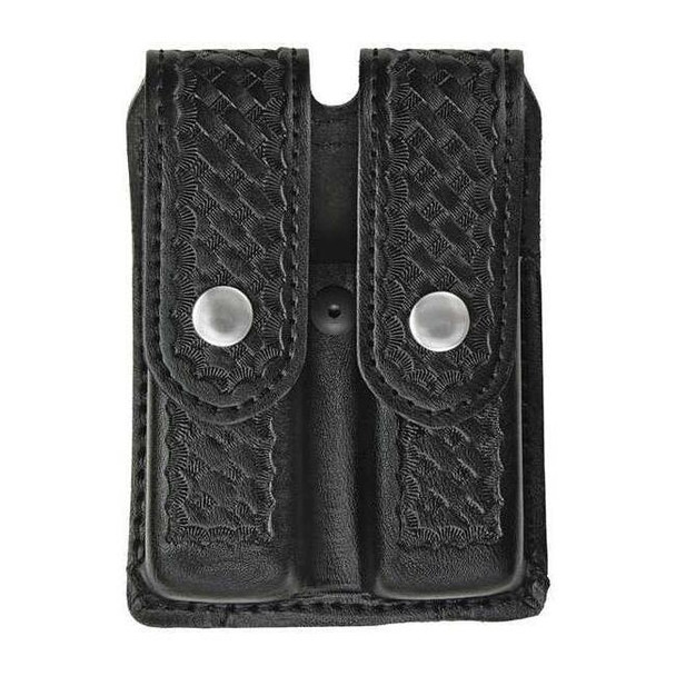 Heros Pride Magazine Pouch, Synthetic Leather, Black, M, Snap 1432WN