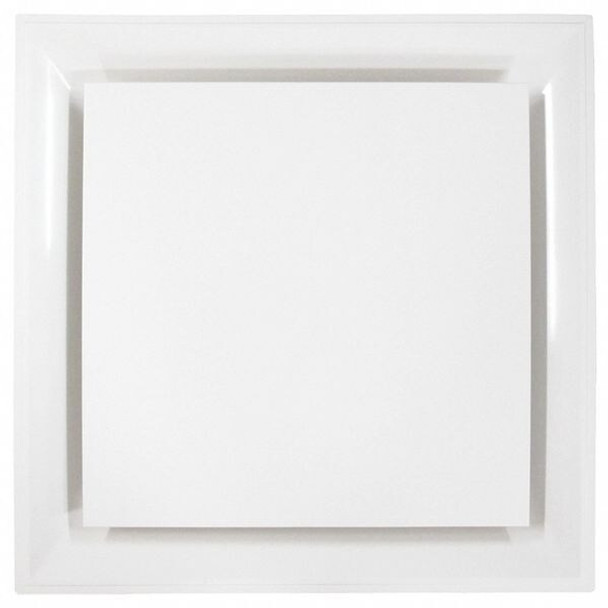 American Louver 8 in Square Square Plaque Diffuser, White STR-PQ-8W