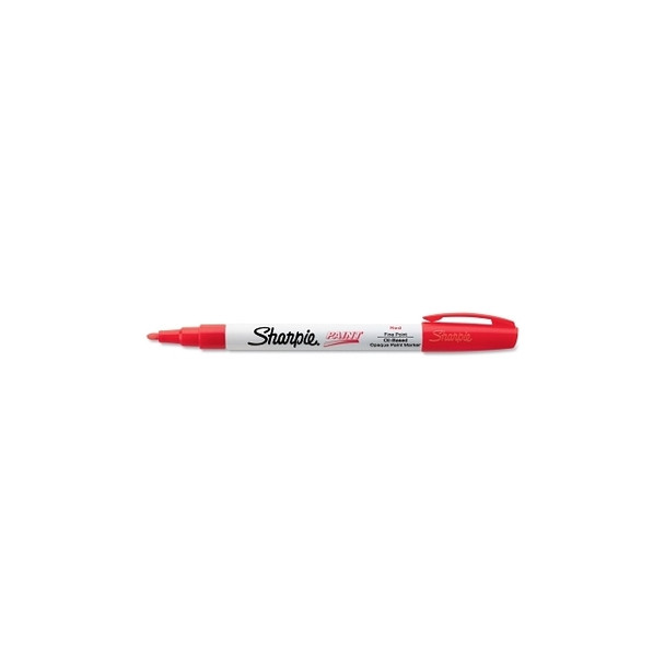 Oil Based Paint Marker, Red, Fine, Fine Bullet Pack of 12