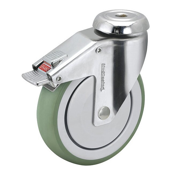 3" X 1-1/4" Non-Marking Swivel Caster, Total Lock Brake, Loads Up To 165 lb