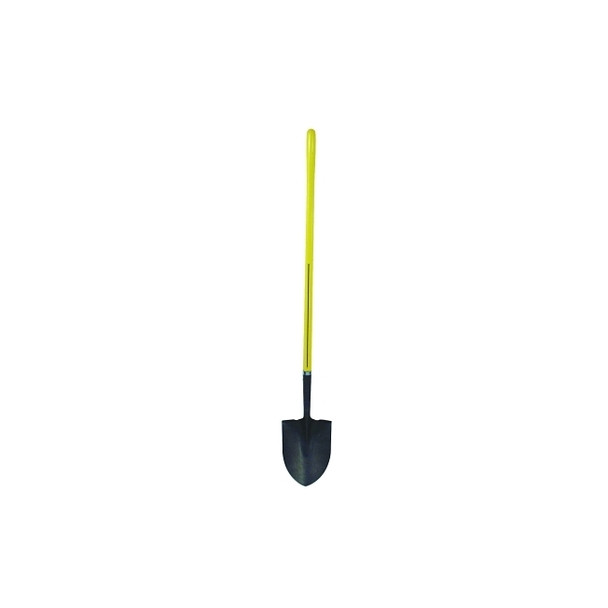 Ergo Power® Round Point Shovel, 11.5 in x 9 in Round Pt Blade, 48 in Fiberglass Straight Handle, 16 ga