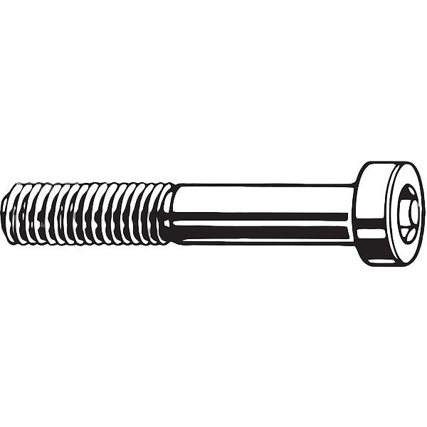 M12-1.75 Socket Head Cap Screw, Low Profile, Plain Steel, 20 mm Length, 50 PK