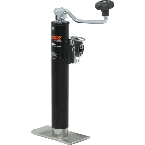 Curt 2000 Lb. Pipe-Mount Swivel Jack With Top Handle, 10 In. Travel 28320