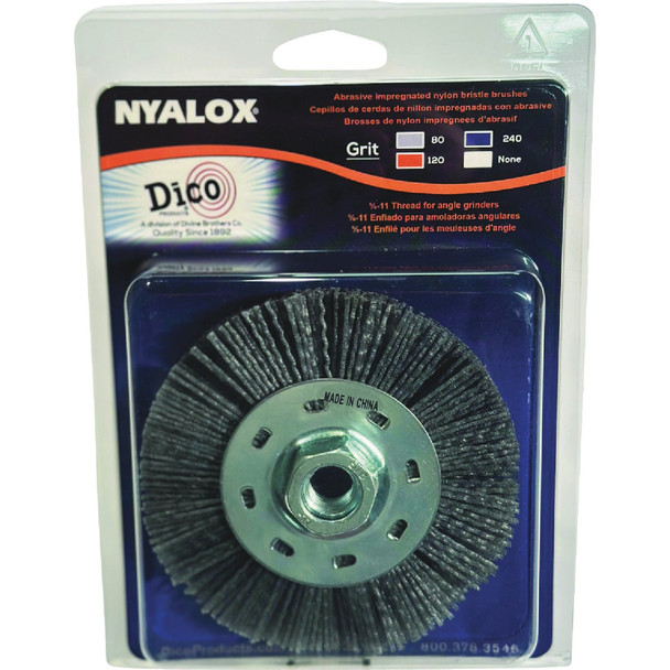 Dico Nyalox 4-1/2 In. Coarse Gray Angle Grinder Wheel Brush 7200075
