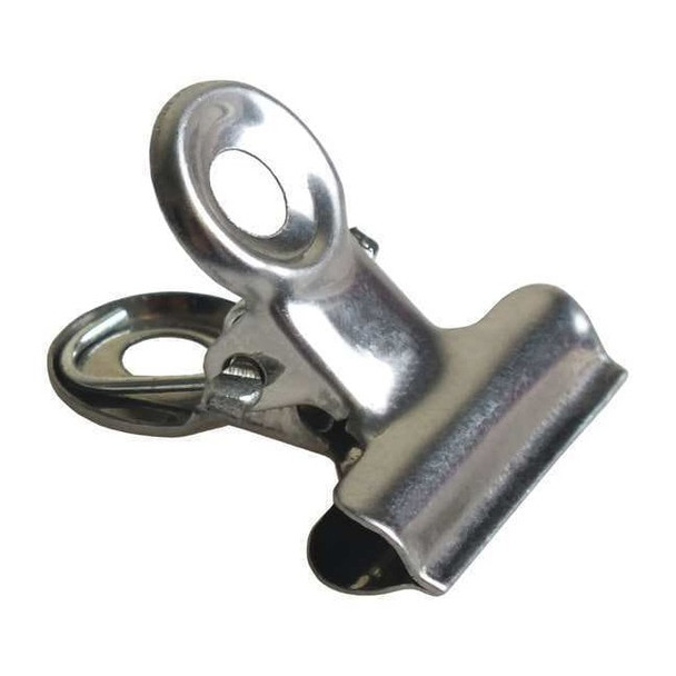 Detectamet Metal Detectable Bulldog Clip,Size 5-45/64",Silver,Pk5 309-S393-P32