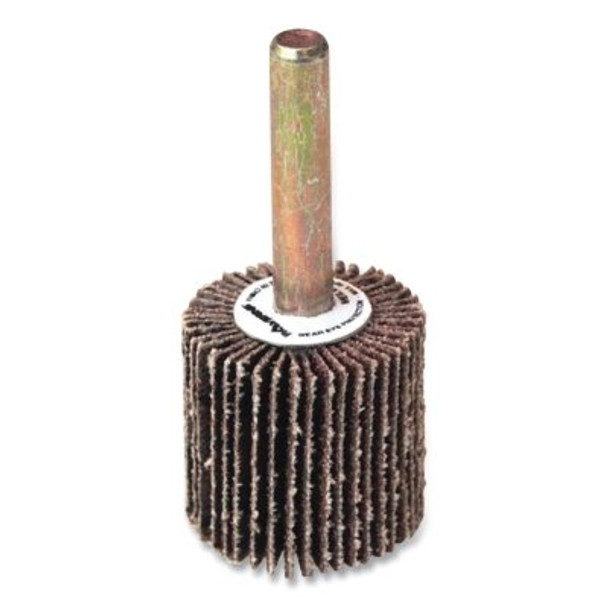 Wolverine® Mounted Flap Wheel, Unthreaded, 1/4 in dia Stem x 1 in dia x 1 in W, 60 Grit, 30000 RPM Pack of 10