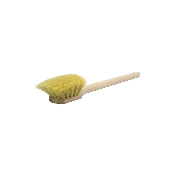 Wood Block Utility Scrub Brushes, 2 in Trim L, White Tampico, 20 In Handle Pack of 12