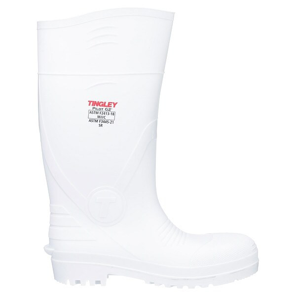 Tingley Men's Pilot G2 Tall Rubber Boots, Composite Toe, White, M15 31268