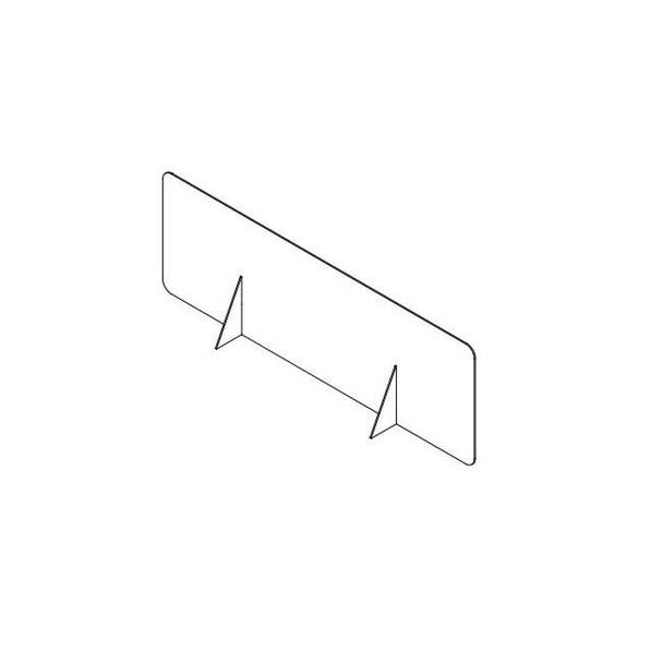 Clear Plastic Dividers w/Round Corners - 1/8" T x 36" W x 24" H, PK12