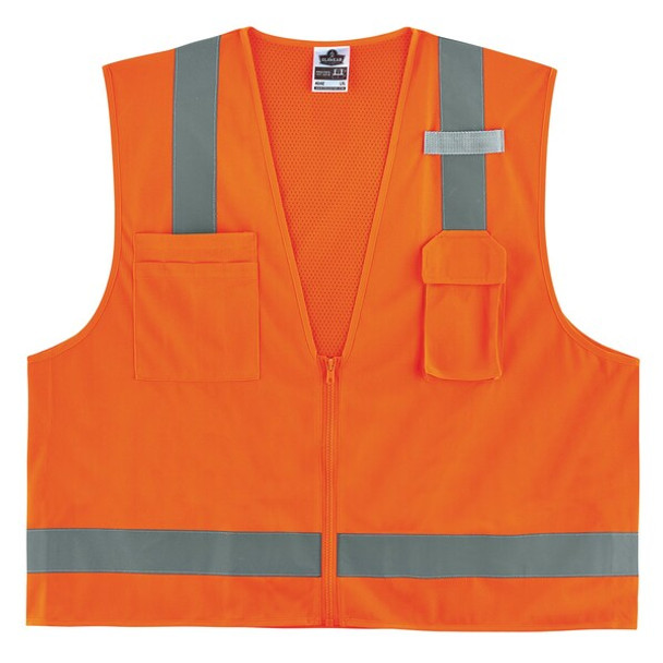 Ergodyne XL Orange Economy Surveyors Vest Class 2 - Single Size 8249Z-S
