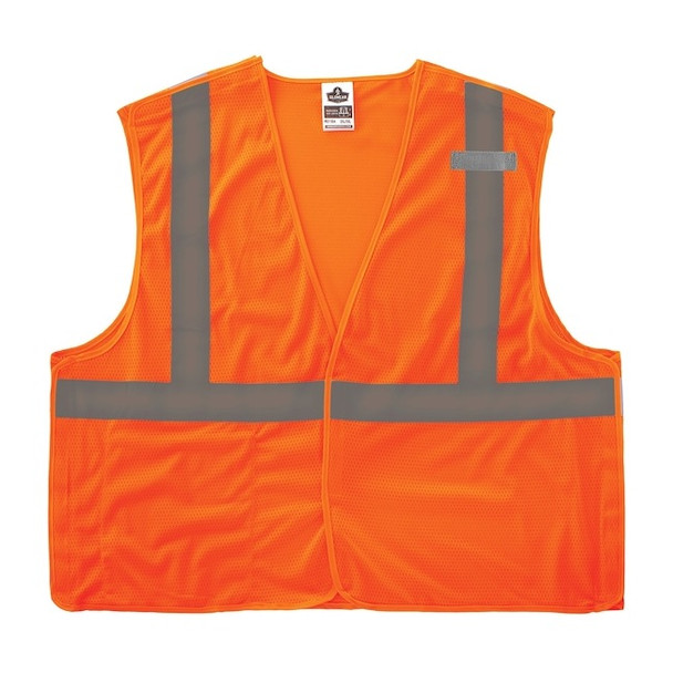 Ergodyne XS Orange Economy Breakaway Mesh Vest Class 2 - Single Vest 8215BA-S