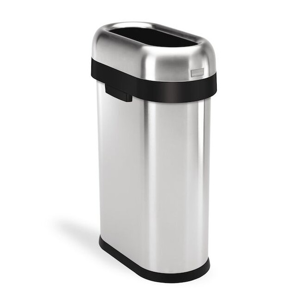 Simplehuman 132 gal Indoor Metal Can, Brushed, Stainless Steel, 10.7 in CW1467