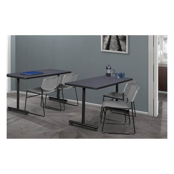 Kobe Rectangle Training Table, 48" W, 29" H, Laminate Top, Gray MKTRCT4830GY