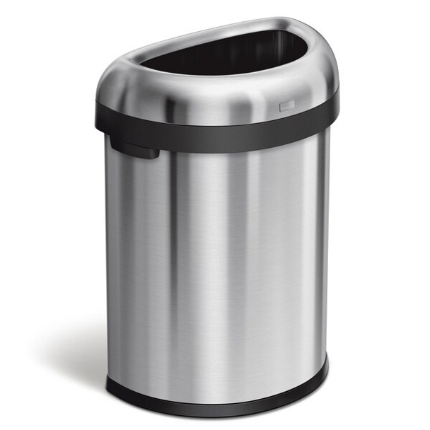 Simplehuman Trash Can, Silver, 21 gal, SS CW1473 Simplehuman Trash Can, Silver, 21 gal, SS CW1473