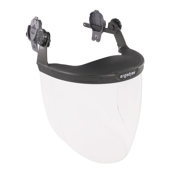 Ergodyne Clear Lens Gray Hard Hat Face Shield for Cap-Style & Safety Helmet 8994
