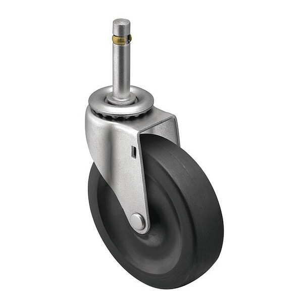 5" X 15/16" Non-Marking Rubber Soft Swivel Caster, No Brake, Loads Up To 130 lb