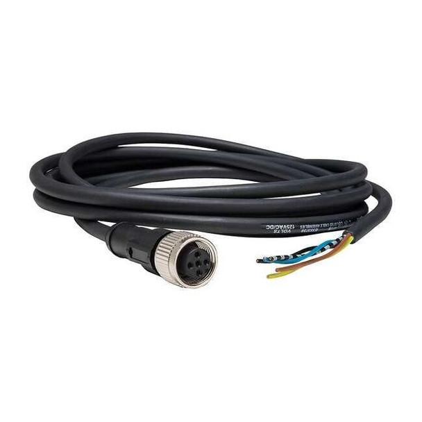 Telemecanique Sensors Cordset,16.4 ft.,Black,250VAC/300VDC XZCP1164L5