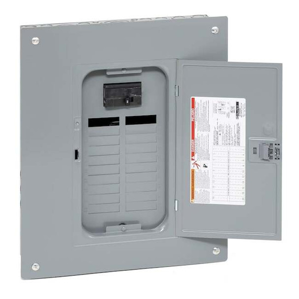 Load Center, QO, 20 Spaces, 100A, 120/240V AC, Main Circuit Breaker, 1 Phase