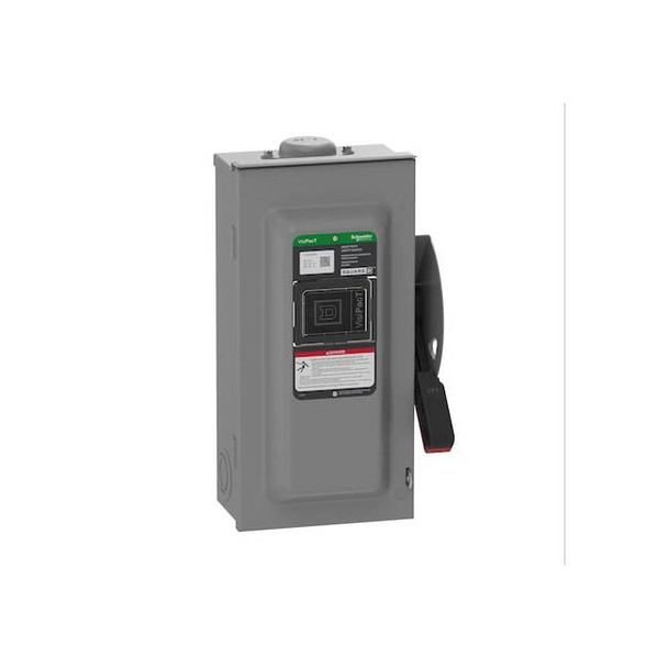 Safety Switch, Nonfusible, 3PST, Three Phase, NEMA 3R, Indoor/Outdoor, Steel