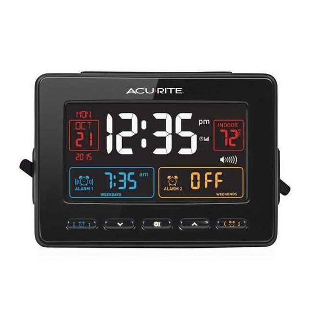 Acurite Atomic Dual Alarm Clock,w/Indoor Temp 13024A1