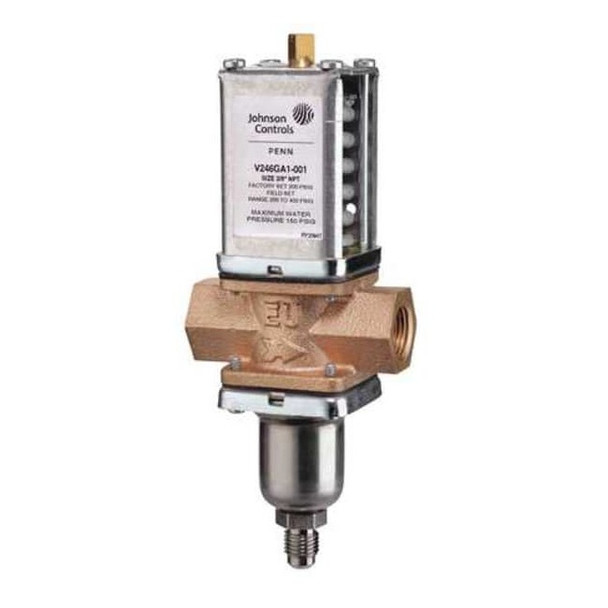 Johnson Controls Water Regulating Valve,2 Way,3/4 In V246GC1-001C