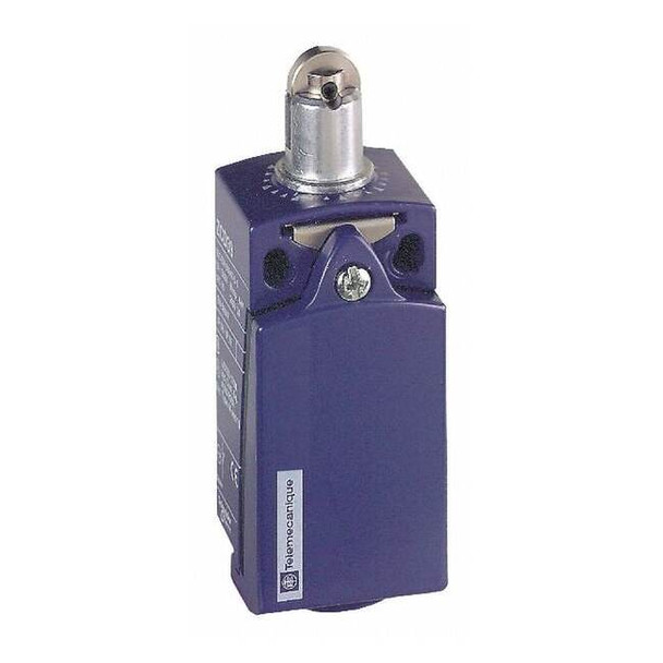 Limit Switch, Plunger, Roller, 1NC/1NO, 10A at 240V AC, Actuator Location: Top