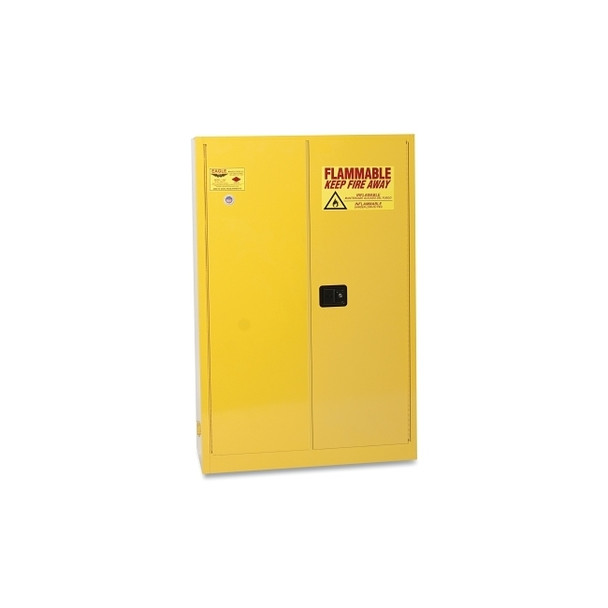 Flammable Liquid Storage Cabinet, Standard 45, Manual-Close Door, 45 gal Cap, Yellow